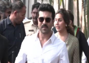 Actors Ram Charan, Mahesh Babu, Chiranjeevi cast votes in Hyderabad
