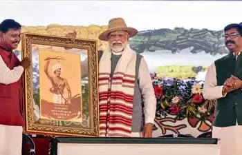 Tribal heritage & development, not politics on PM Modi lips at Birsa Munda land in Jharkhand  