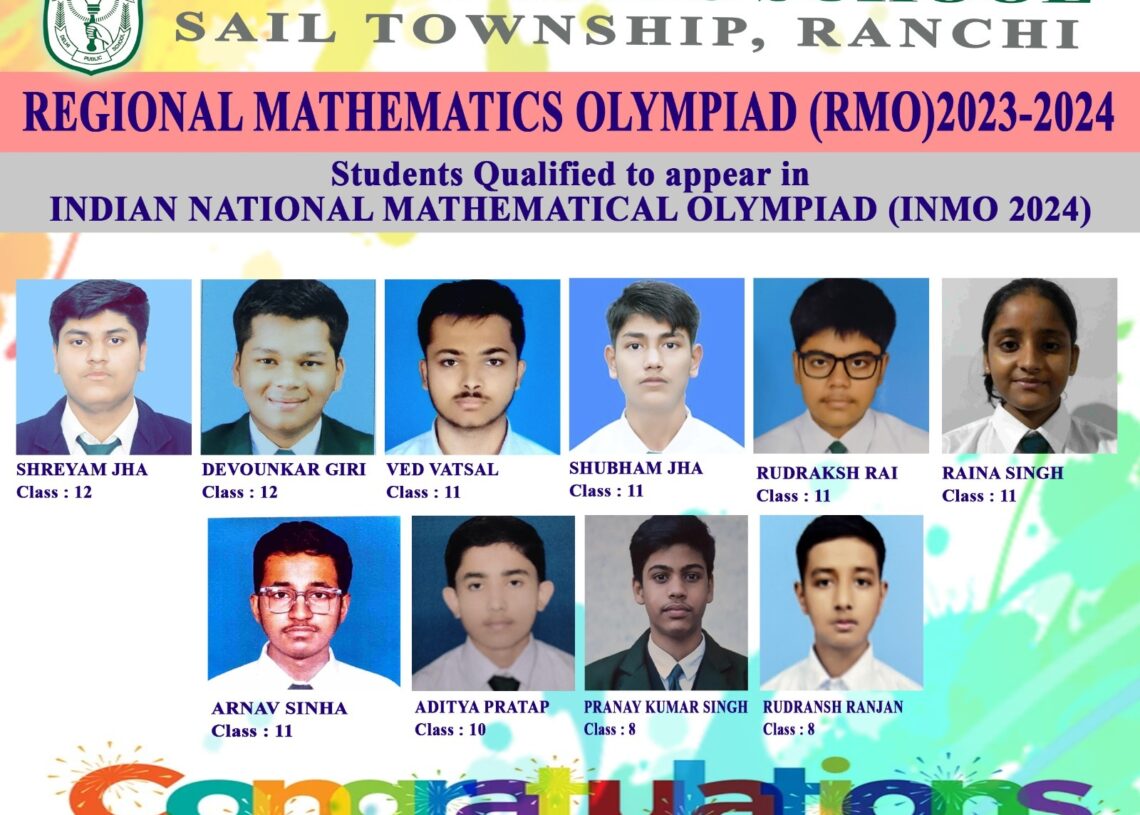 10 DPS Ranchi students qualify Regional Mathematical Olympiad