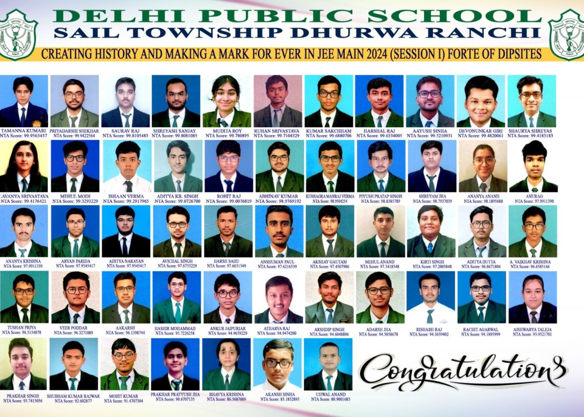 DPS Ranchi: Tamanna Kumari, Priyadarshi Shekhar among JEE Main State toppers in Jharkhand 