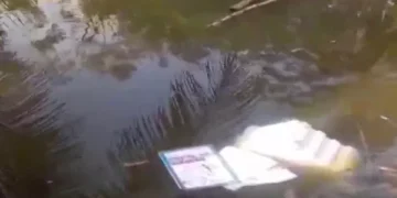 EVMs robbed and VVPAT machines thrown into pond