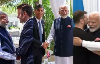 PM Modi holds talks with Emmanuel Macron, Rishi Sunak, Zelensky in Italy