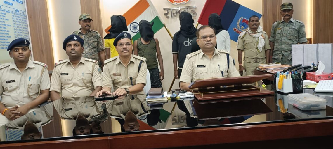 Ramgarh police arrest four of tractor theft gang