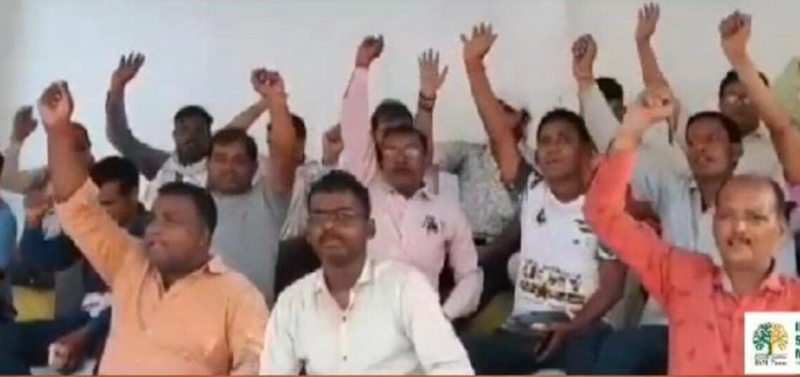 MGNREGA employees threaten Govt of indefinite strike over job regularization