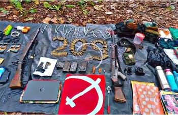 Firearms recovered after encounter between police and Naxals in West Singhbhum