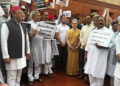 INDIA bloc MPs protest in Parliament complex, accuse Budget of bias against opposition-ruled states