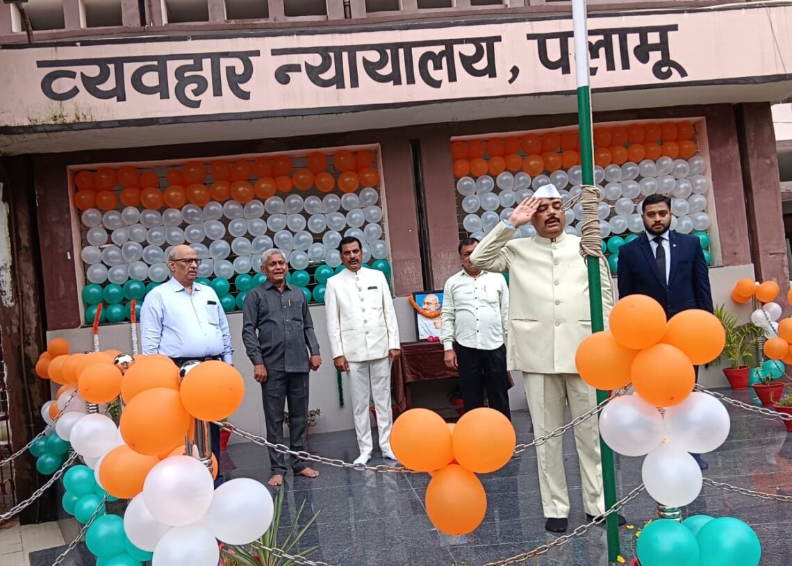 A parade of dresses on Independence Day in Daltonganj