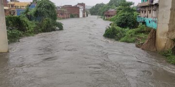 Residential areas inundated in Dhanbad