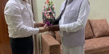 Chancellor of Sona Devi University meets Minister Ramdas Soren