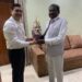 Chancellor of Sona Devi University meets Minister Ramdas Soren