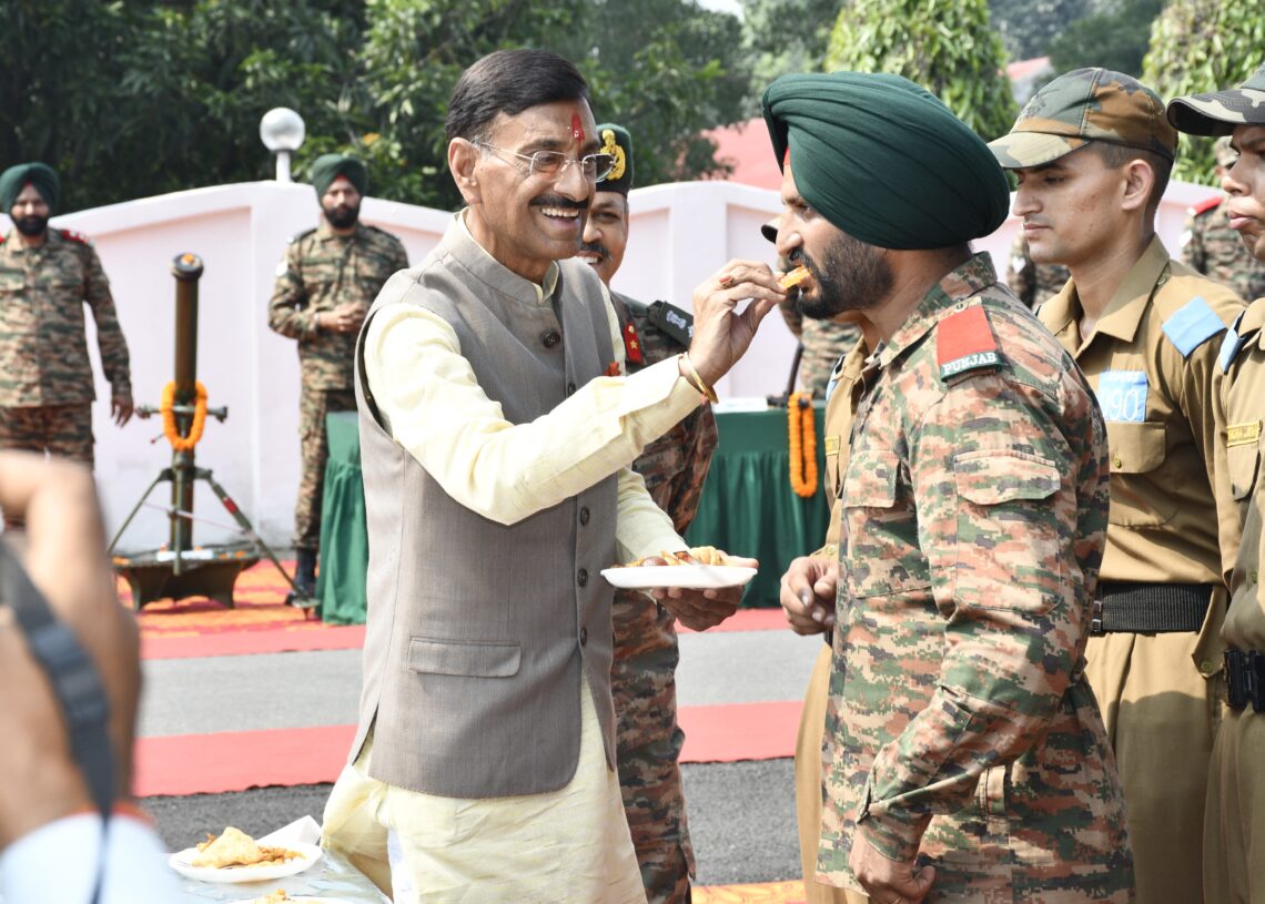 Sanjay Seth celebrates Dussehra with Agniveers at Ramgarh cantt