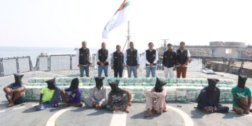 700 kg drugs seized off Gujarat coast, eight foreign nationals arrested