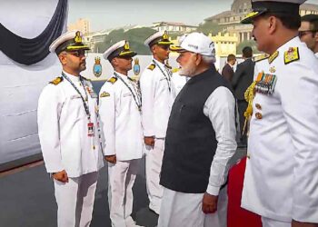 PM Modi dedicates three advanced Naval combatants to nation