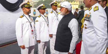 PM Modi dedicates three advanced Naval combatants to nation