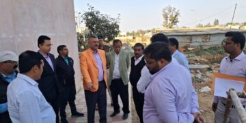 Jharkhand Raj Bhavan team inspects Academic Bhavan of Nilamber Pitamber University