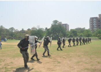 Police conducts mock drill ahead of Hindu New Year and Eid celebrations in Jamshedpur