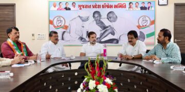 Rahul Gandhi holds meeting with senior Congress leaders in Ahmedabad