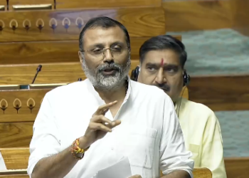 Nishikant Dubey accuses Congress of vote-bank politics over Muslim reservation