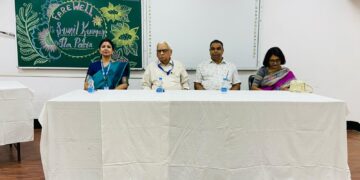 Rajendra Vidyalaya bids farewell to two longest-serving staff