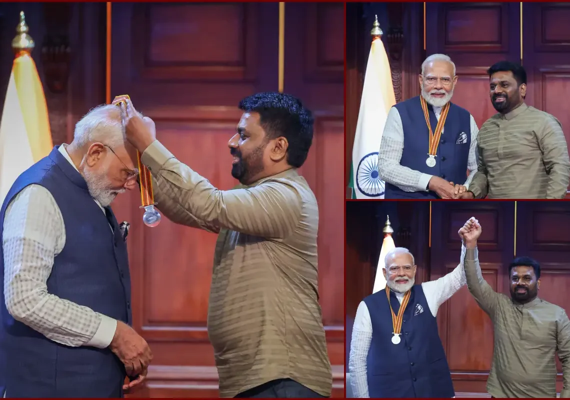 PM Modi honored with Sri Lanka’s prestigious ‘Mithra Vibhushana Medal’