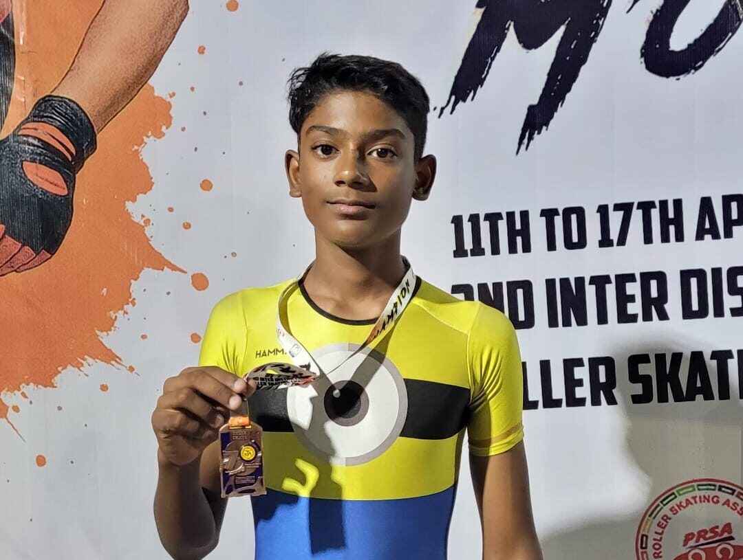 Jharkhand’s Rudransh wins bronze in National Roller Skating Championship