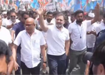 Rahul Gandhi joins NSUI rally in Bihar’s Begusarai