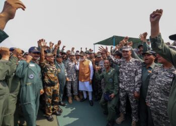 PM Modi meets IAF personnel at Adampur Air Base
