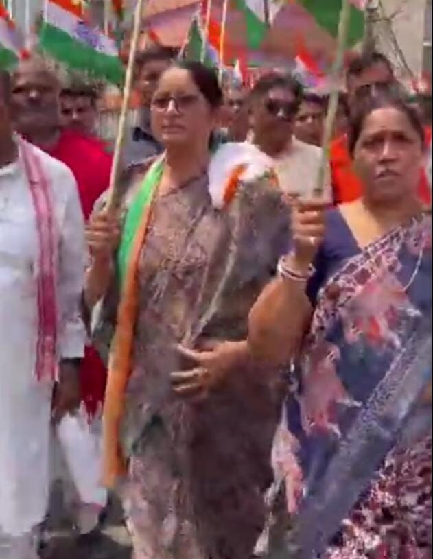 Union Minister Annapurna Devi leads Tiranga Yatra in Giridih