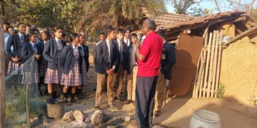 Loyola School Telco students visit Palasbani village, promote community bonding