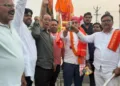 Sri Ram Sena State chief felicitates Mahavir Nav Yuvak Dal leaders in Daltonganj