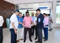 Jharkhand CM Hemant Soren inspects State Hangar project in Ranchi