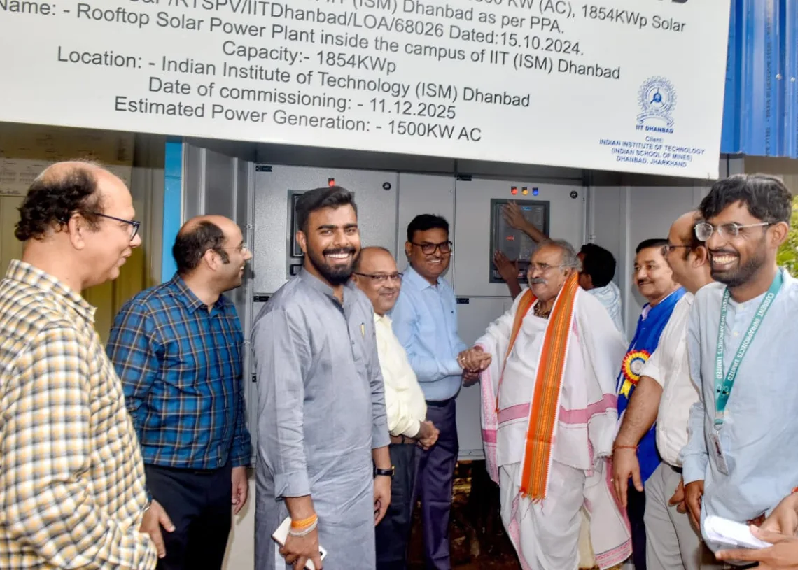Padma Shri Ashok Bhagat inaugurates rooftop solar power plant at IIT Dhanbad