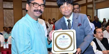 Jharkhand CM Hemant Soren launches The Guardian Chronicle in Ranchi