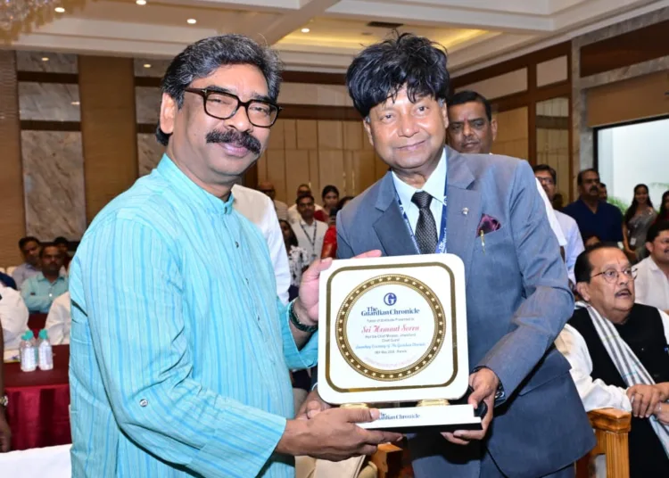 Jharkhand CM Hemant Soren launches The Guardian Chronicle in Ranchi