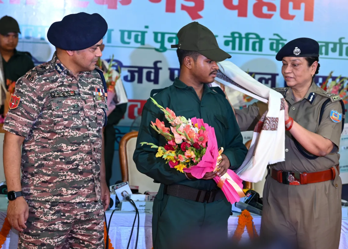 Biggest Maoist surrender in Jharkhand as 27 extremists lay down arms