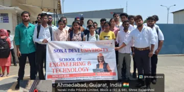 27 Sona Devi University students begin internship at Yazaki India in Ahmedabad