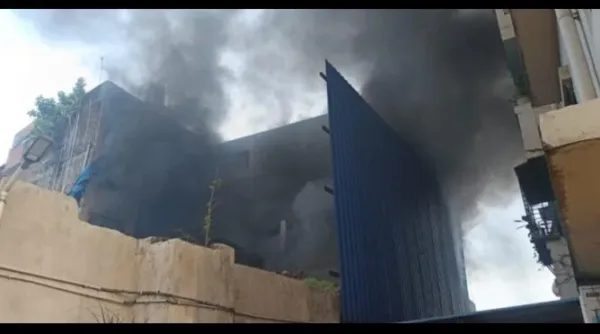 Massive fire erupts at sweet factory in Jamshedpur