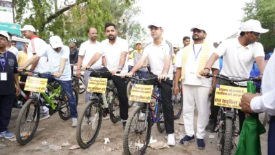 DC, SP lead anti-drug cyclothon in Daltonganj