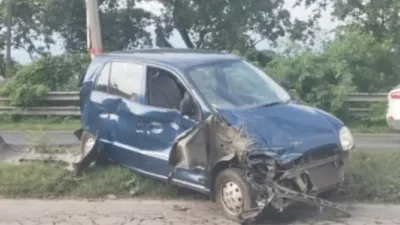 Speeding truck rams car on Jamshedpur’s Marine Drive