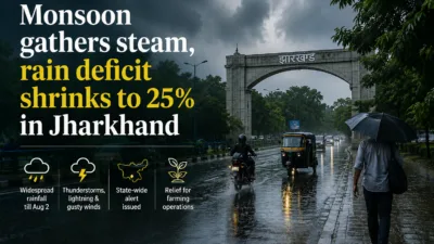 Monsoon gathers steam, rain deficit shrinks to 25% in Jharkhand