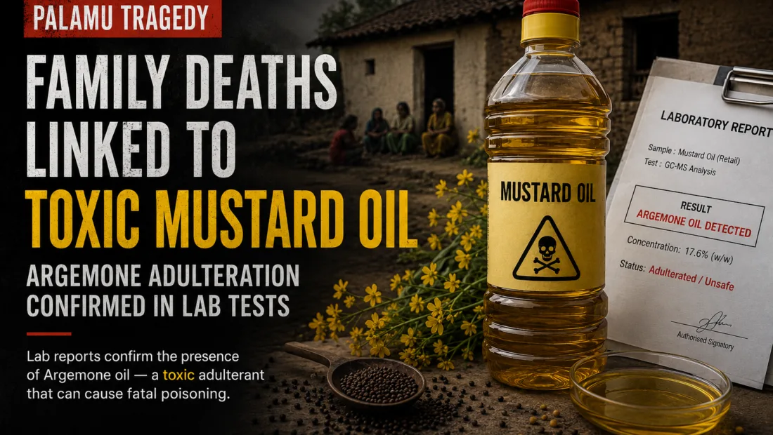 Palamu Family Deaths Linked to Toxic Mustard Oil: Argemone Adulteration Confirmed in Lab Tests