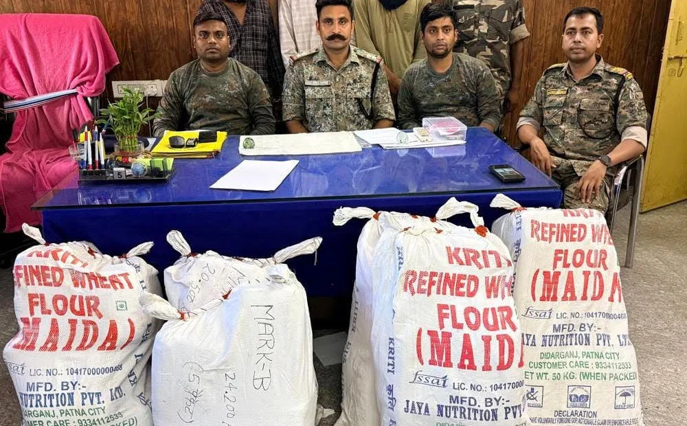 Jharkhand: 146 kg cannabis hidden in maida bags seized in Latehar, three arrested