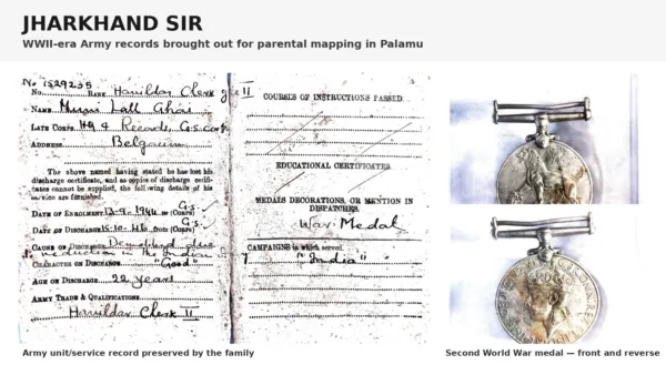 Jharkhand SIR: Palamu family produces WWII records to establish parental mapping