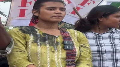 JPSC-JSSC scam: Ink thrown at AISA leader Neha Bora during Jharkhand assembly march