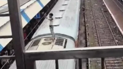 Youth suffers electric shock after climbing onto train roof at Tatanagar station