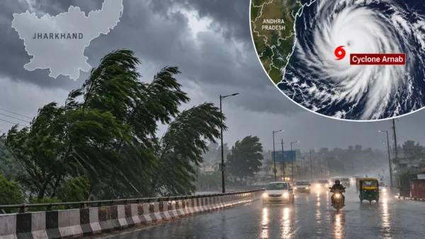 Cyclone Arnab impacts Jharkhand; rain and gusty winds sweep Kolhan