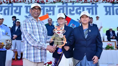 CM Hemant Soren felicitates winners at All India Police Archery Championship in Ranchi