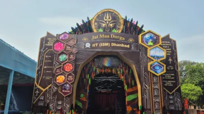 IIT (ISM) Dhanbad Durga Puja pandal showcases critical minerals and semiconductors
